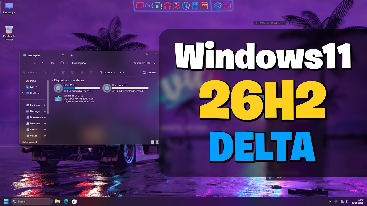 DELTA Pro v13: ¡Ya es Compatible con Windows 11 26H2! (Novedades y Review) #windows11 #dprojects