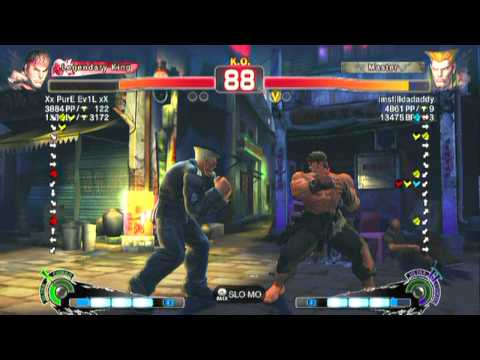 SSF4 AE: Xx PurE Ev1L xX(Ryu) vs imstilldadaddy(Guile) - HD 720p