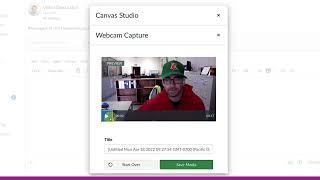 How to post a video in a discussion using Canvas Studio