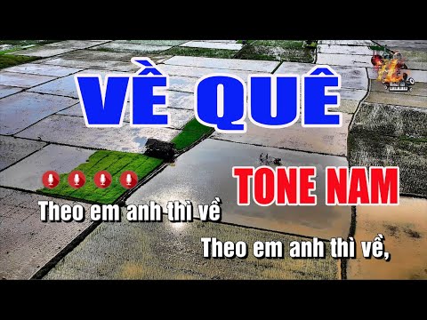 Về Quê Karaoke Tone Nam Nhạc Sống Nguyễn Linh