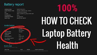 How to Check Laptop Battery Health | Laptop Battery Health Check | Laptop Battery Backup