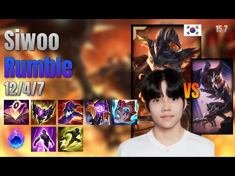 Siwoo Top Rumble vs Quinn lol KR solo rank Full Game 15.7 | 시우 럼블 vs 퀸