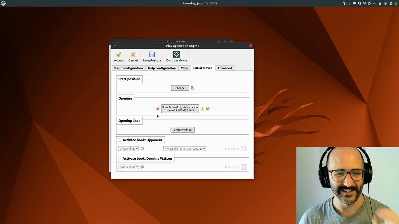 Lucas Chess: Play against the computer with fantastic configuration options!