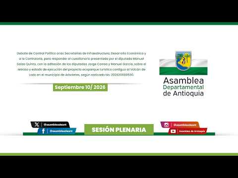 -Sesión Extraordinaria N° 16 de Septiembre 10 del 2026 - Segundo período de Sesiones ordinarias.
