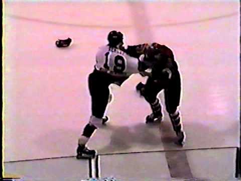 Bruce Ramsay #19 vs Jason Renard #16 COHL Mar 9/96