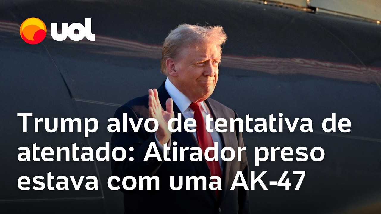 Trump alvo de tentativa de atentado: Atirador armado com AK-47 é preso após ser visto em arbustos