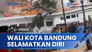 Gedung Balai Kota Bandung Terbakar Hebat saat Yana Mulyana Gelar Rapat di Ruang Tengah