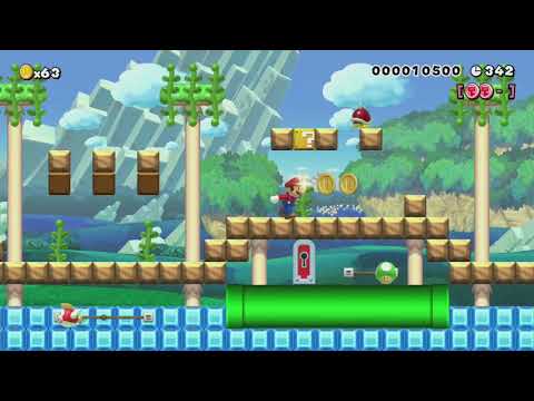 WORLD 4-3　～ヤシの木だいすき トゲメット～ by シュン - Super Mario Maker - No Commentary 1bo