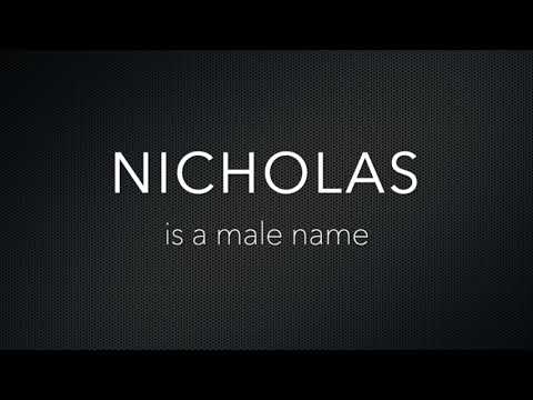 How to Pronounce Nicholas