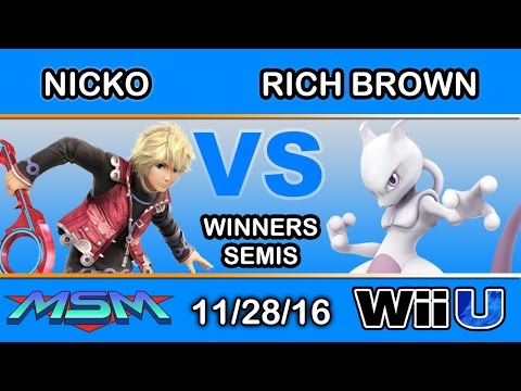MSM 76 - 2S FAD | Nicko (Shulk) Vs. Rich Brown (Mewtwo) Winners Semis - Smash Wii U