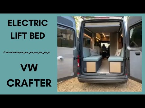 VW Crafter Camper Conversion - Electric lift bed installation - Project 2000 System (Happi jack bed)