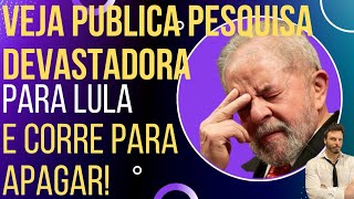 ACABOU: Veja publica pesquisa devastadora para Lula e corre para apagar!