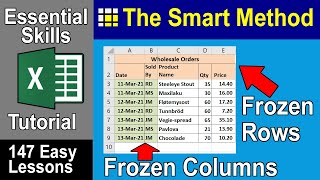 3-18: Freeze columns and rows (Freeze Panes)
