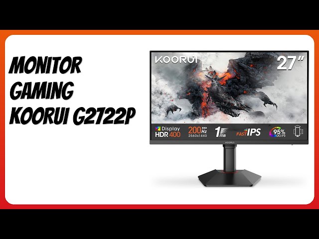 Vídeo relacionado con KOORUI G2722P Monitor Gaming 27 Pulgadas, 200Hz, Fast IPS, 1ms, Altura Ajustable, QHD (2560x1440, 2xHDMI 2.0, DP 1.4, VESA, Adaptive Sync, 10Bit, HDR400, 95% DCI-P3)