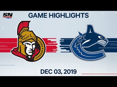 NHL Highlights | Senators vs Canucks – Dec. 3, 2019