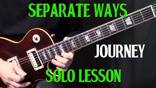 how to play "Separate Ways" by Journey on guitar - guitar solo lesson tutorial