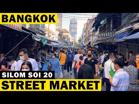 Street Walk at Silom Soi 20 Market [ 4K ] Bangkok Walking Tour