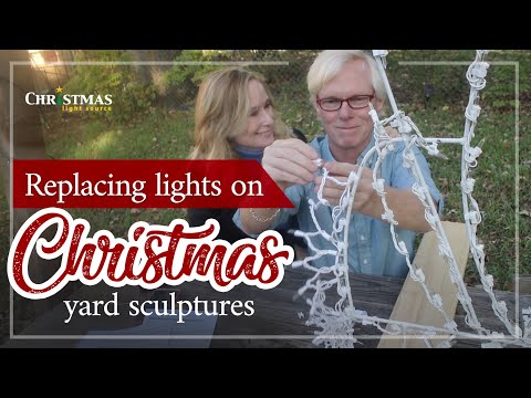Replacing lights on yard art!