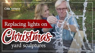 Replacing Lights on Christmas Yard Sculptures