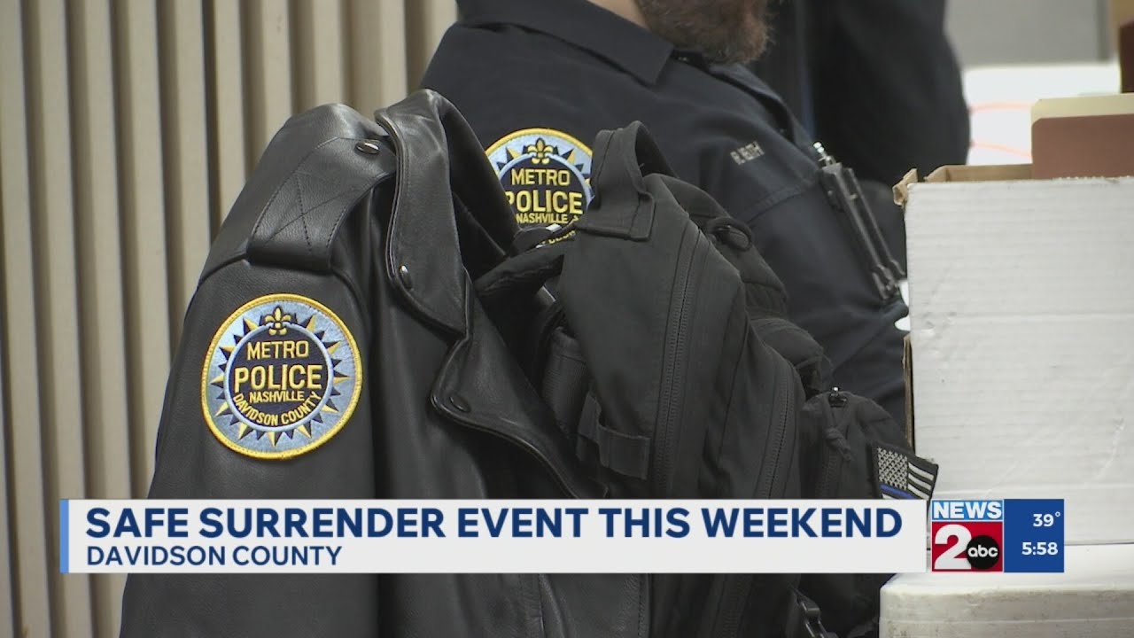 Safe surrender event in Davidson County this weekend