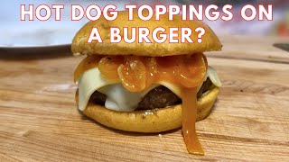 A Burger With My Favorite Hot Dog Condiments | Sabrett's Red Onion Sauce