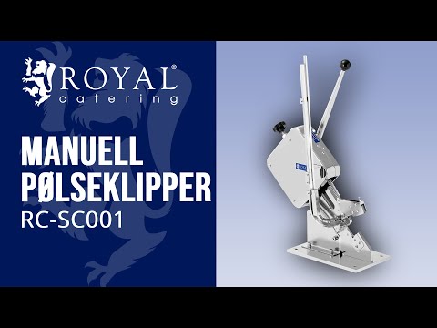video - B-varer Manuell pølseklipper - jern (forkrommet)  - Royal Catering