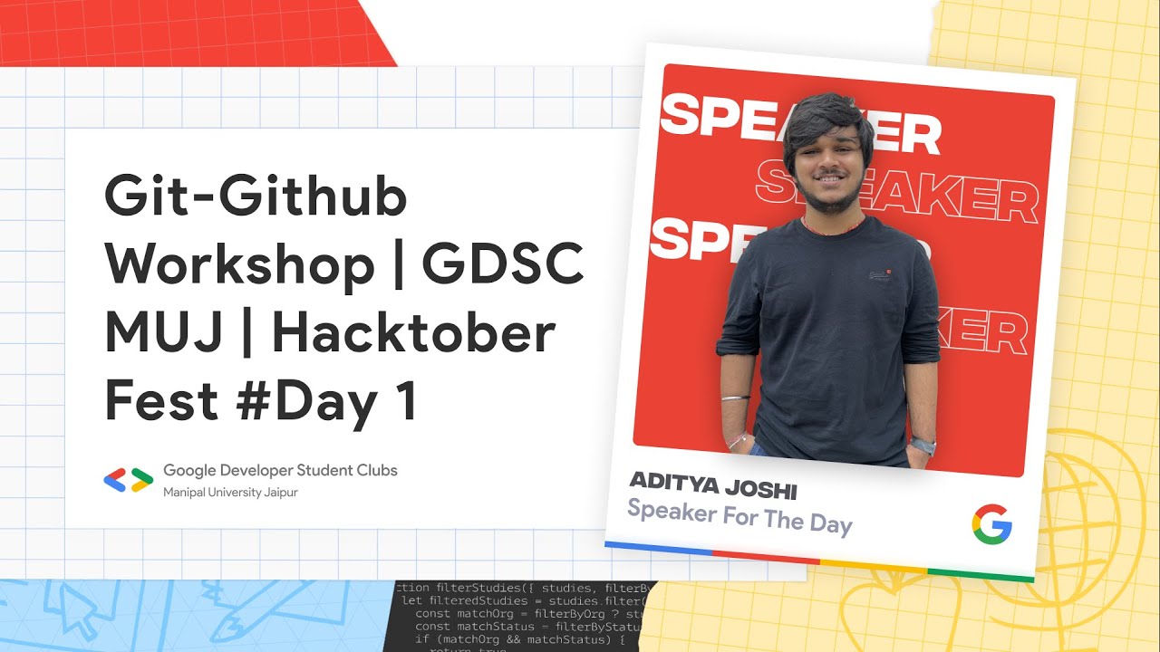 Git-Github Workshop | GDSC MUJ | Hacktober Fest : Day 1