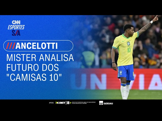 Ancelotti fala sobre "camisas 10" e diz que Itália falhou na formação de jogadores | ESPORTES S/A