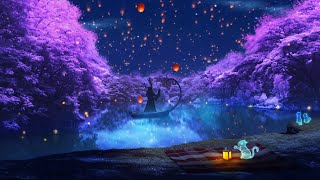 Spring Festival ASMR Ambience (Magical Cherry Blossom Night Picnic)
