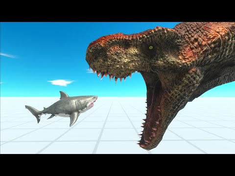 Mini mutant megalodon vs every boss factions animal revolt battle simulator