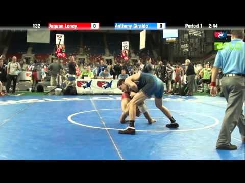 Junior 132 - Jaquan Loney (Florida) vs. Anthony Giraldo (New Jersey)