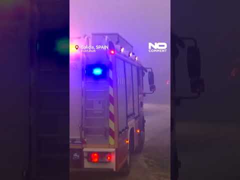 Over 200 hectares burned as residents evacuated in Galicia fires #nocomment #shorts #youtubeshorts
