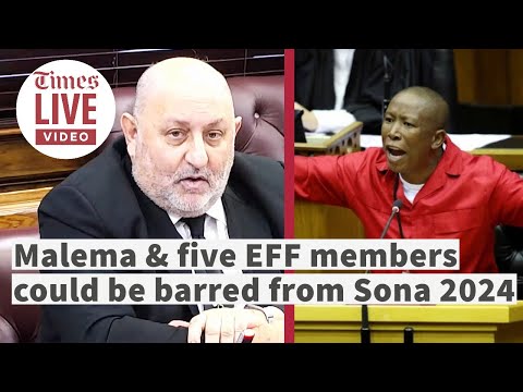 Julius Malema could be banned from Sona 2024 if found guilty of gross disconduct