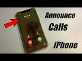 How to Turn on Announce Calls in iPhone || My iPhone speaks Caller id When Call