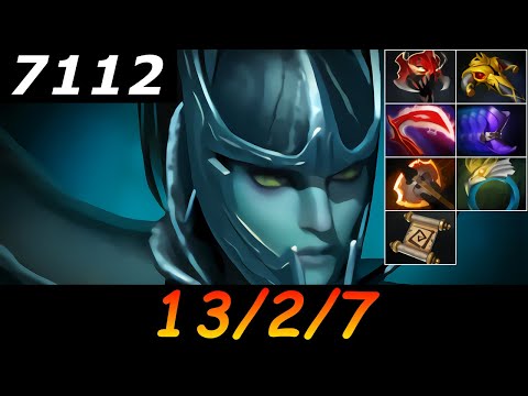 Dota 2 Phantom Assassin 7112 MMR 13/2/7 (Kills/Deaths/Assists) Ranked Full Gameplay