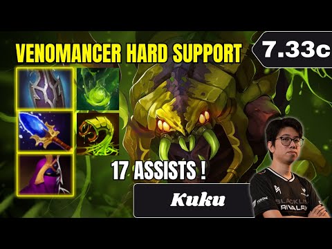 PATCH 7.33c - Kuku Venomancer Hard Support Gameplay - Dota 2 Full Match Gameplay
