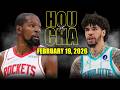 Houston Rockets Vs Charlotte Hornets Full Game Highlights February 19 2026 NBA Season
