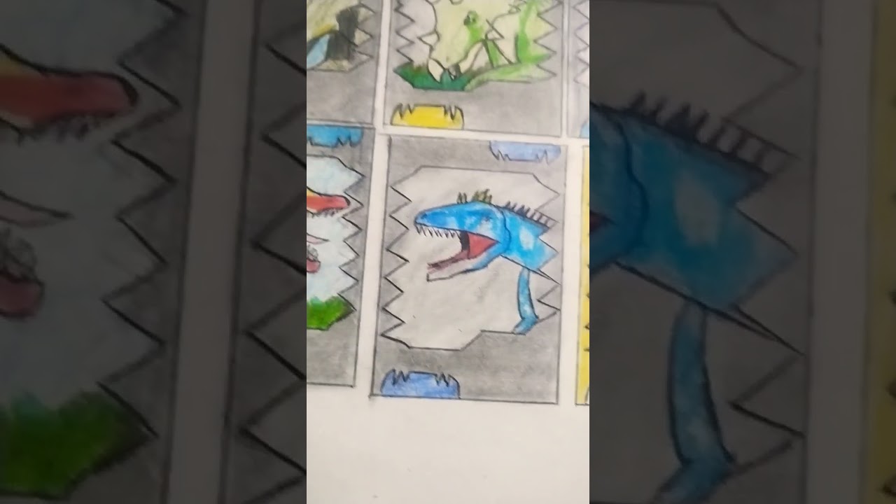 Dinosaur King cards (part-3 )#drawing #art #dinos #coolcards #painting #pokemon  #dinosaurplanet