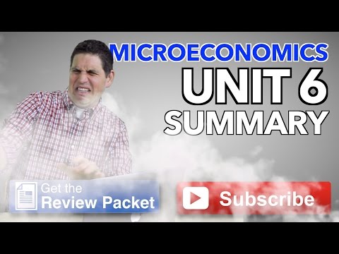 Micro Unit 6 Summary- Market Failures and the Role of the Government