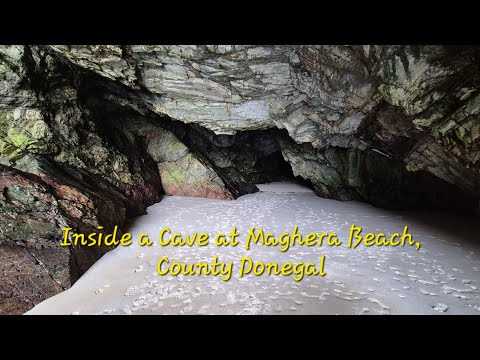 Inside a Cave at Maghera Beach, County Donegal #cave #dark #explore 