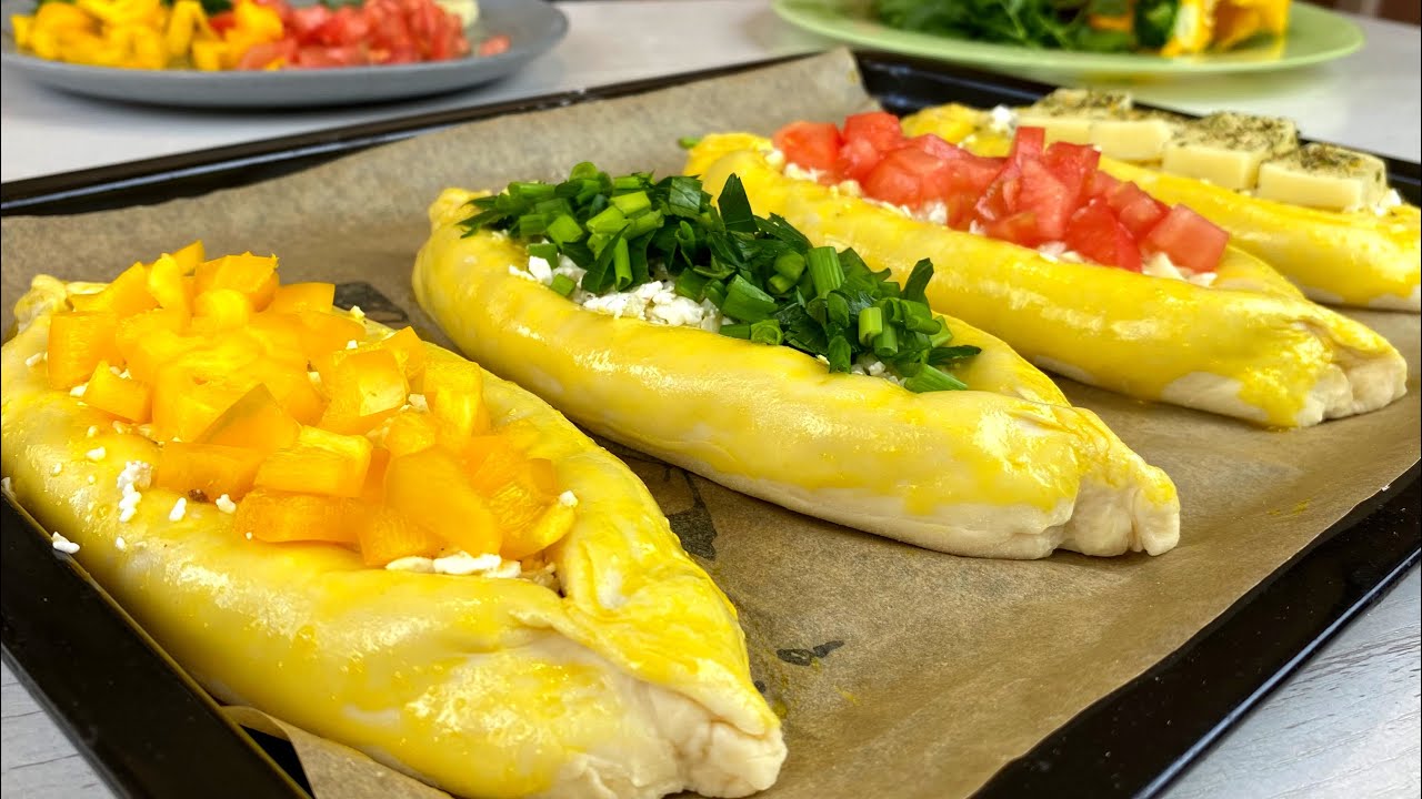 Лодочки с начинкой - вместо пирожков и пиццы. Вся семья подсела на эти вкусняшки
