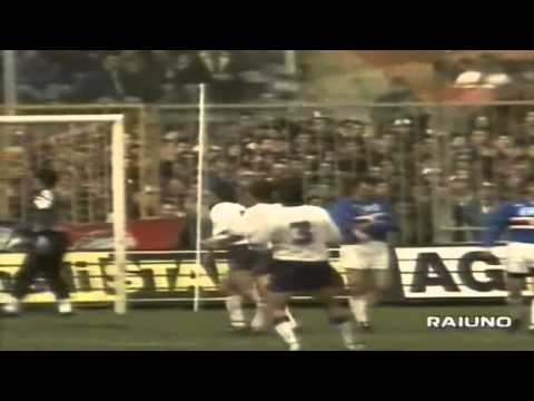 Serie A 1990-1991, day 19 Sampdoria - Fiorentina 1-0 (Branca)