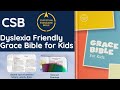 CSB Grace Bible For Kids Hardcover Dyslexia Friendly