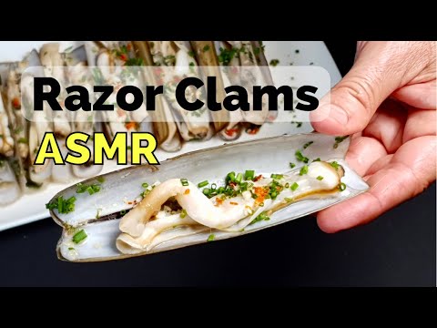 Atlantic Razor Clams | How to CLEAN, COOK and EAT Razor Clams | ASMR