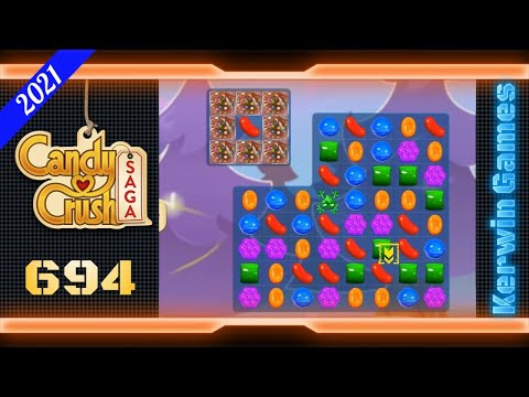 Candy Crush Saga Level 694 - No Boosters - 16 moves (2021)