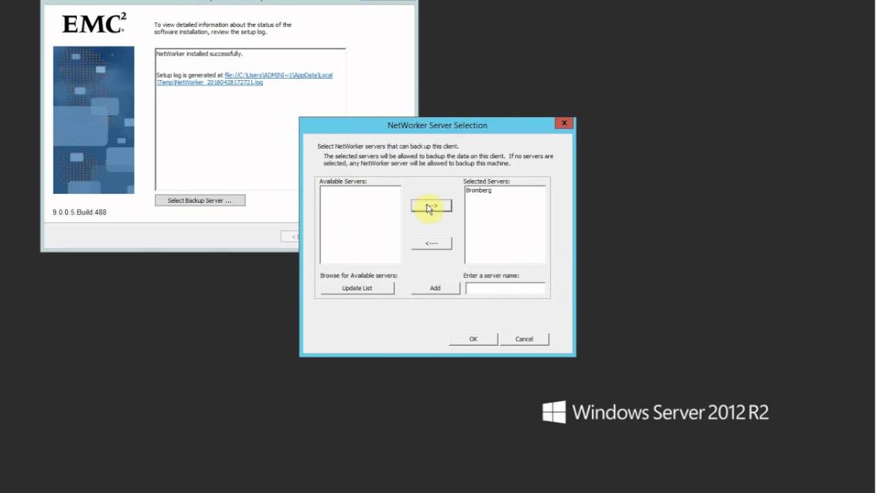 EMC NetWorker 9.x Install