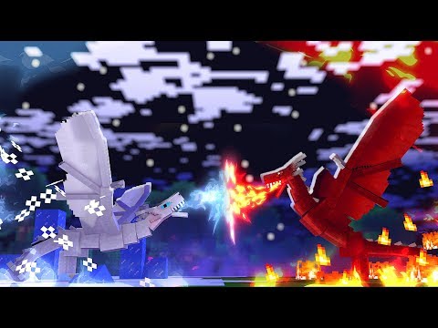 Minecraft: DRAGÃO DE FOGO Vs DRAGÃO DE GELO!! #29 - DRAGÕES ‹ DONAT3LO ›