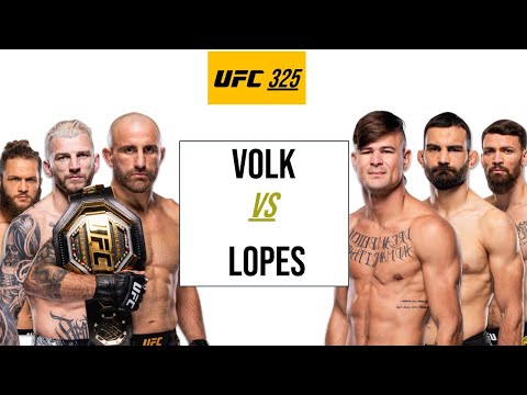 THE RETURN OF VOLK! UFC 325 Volkanovski vs Lopes Full Card Predictions