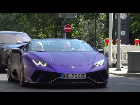 Lamborghini Huracán LP640 4 Performante Spyder Driving around in Düsseldorf