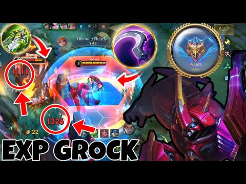 🔥 Grock EXP Lane DOMINATION | Unkillable Wall + Massive Damage | Mythic Rank MLBB ⚔️